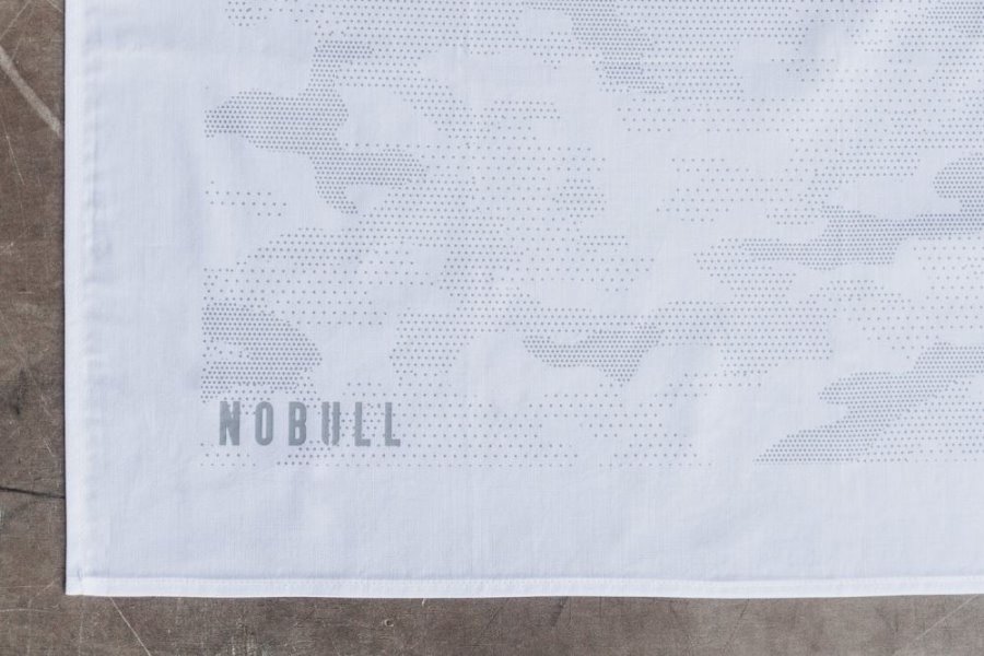 Bandana Nobull Bandana Homme Blanche Camouflage | LRMJS8FIX