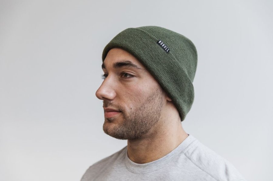 Bonnet Nobull Cuffed Beanie Homme Vert Olive | UKASG7BUE