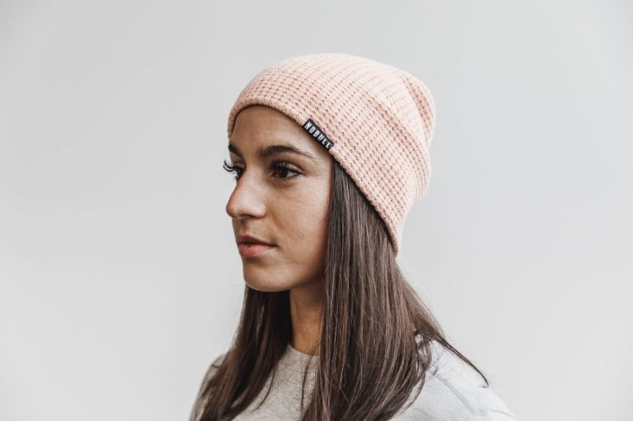 Bonnet Nobull Waffle Beanie Femme Rose | 6TM39FM15