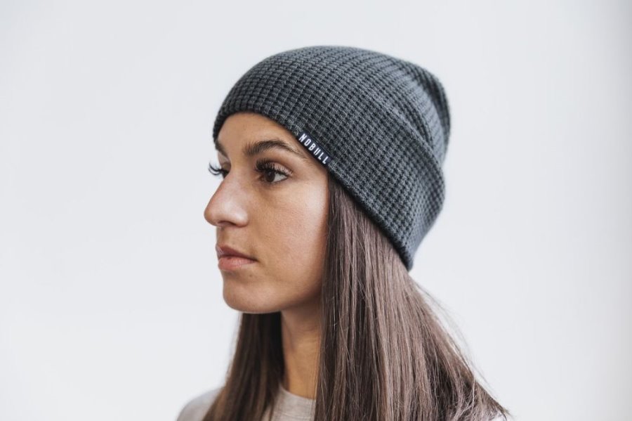 Bonnet Nobull Waffle Beanie Homme Grise Foncé | SF7NZ1N8Z