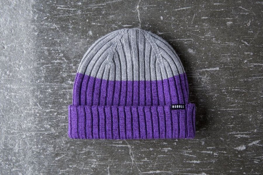 Bonnet Nobull Watch Cap Beanie Homme Violette Clair Grise | LRMPRWLAH