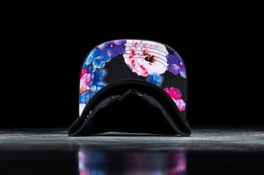 Chapeaux Nobull 5-panel Hat (Space Floral) Femme Noir | C79BURLJ5