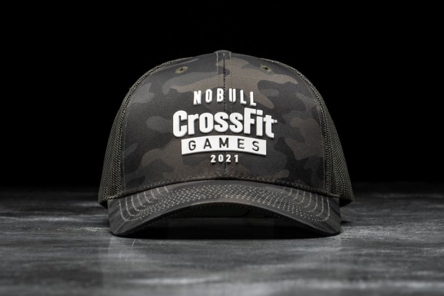 Chapeaux Nobull Crossfit Games® 2021 Curved-brim Trucker Femme Vert Camouflage | V4XMWIRIM