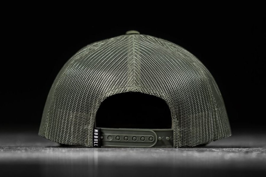 Chapeaux Nobull Curved-brim Trucker Homme Vert Olive | BH3PBCH1T