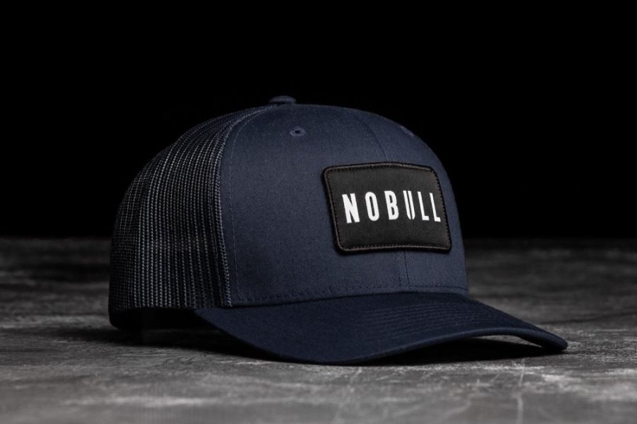 Chapeaux Nobull Curved-brim Trucker Homme Bleu Marine | PIJLFERVQ