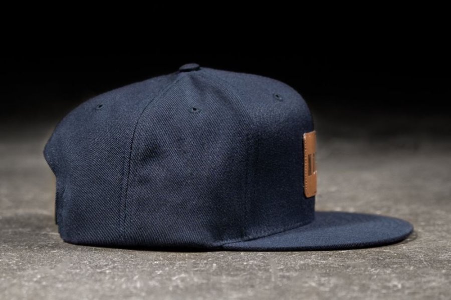 Chapeaux Nobull Plates-brim Snapback Homme Bleu Marine | 1W2U5VVDP