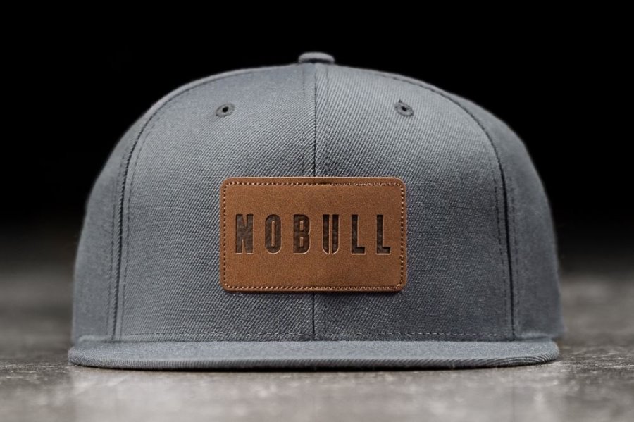 Chapeaux Nobull Plates-brim Snapback Homme Grise | R2D0OX81W