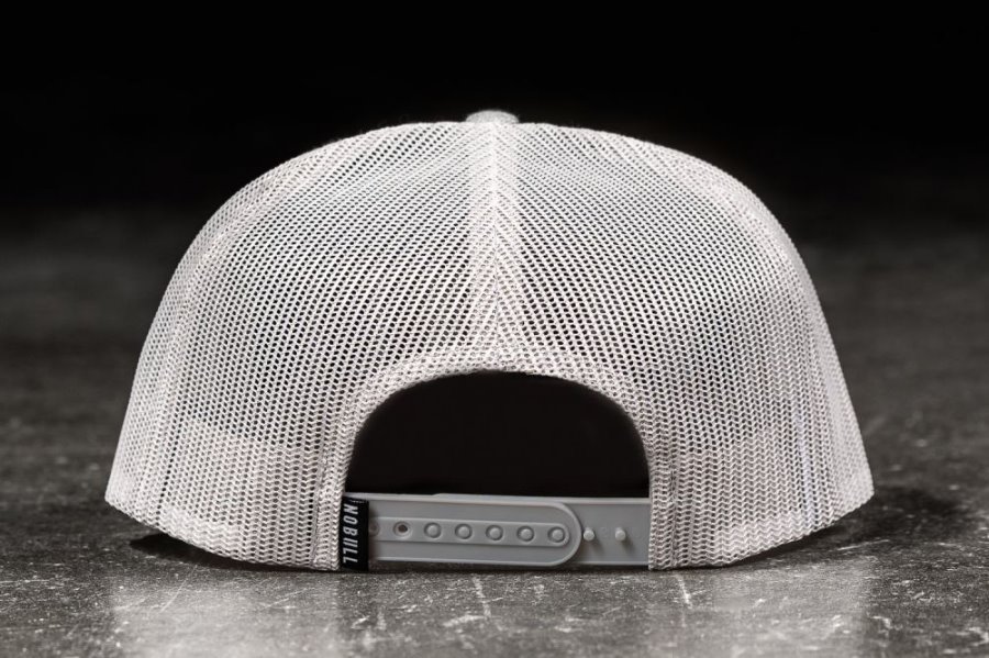 Chapeaux Nobull Plates-brim Trucker Homme Grise Clair | OP3P5YPHV