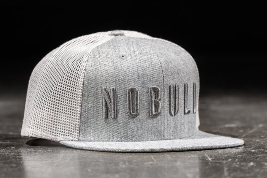 Chapeaux Nobull Plates-brim Trucker Homme Grise Clair | OP3P5YPHV