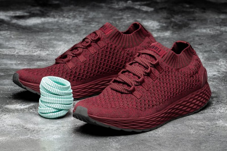 Chaussures Running Nobull Crimson Knit Runner Homme Rouge | 3RRB1X5EN