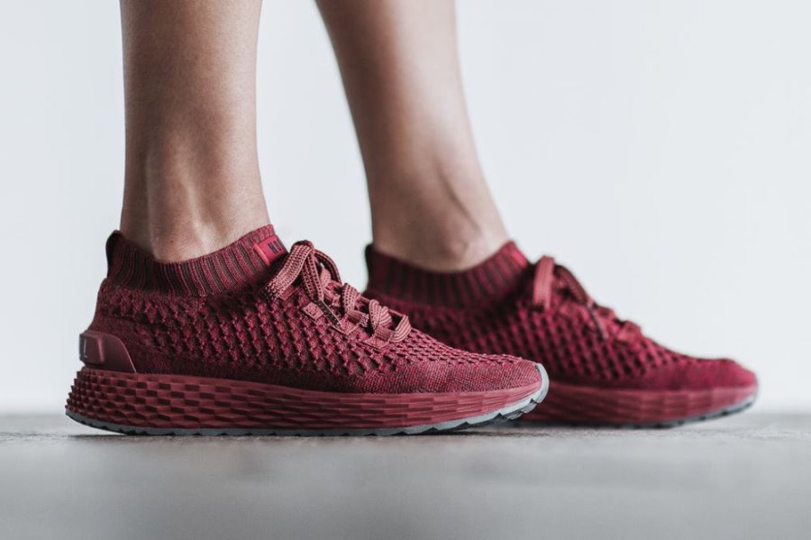 Chaussures Running Nobull Crimson Knit Runner Femme Rouge | 5RDHZG0NG