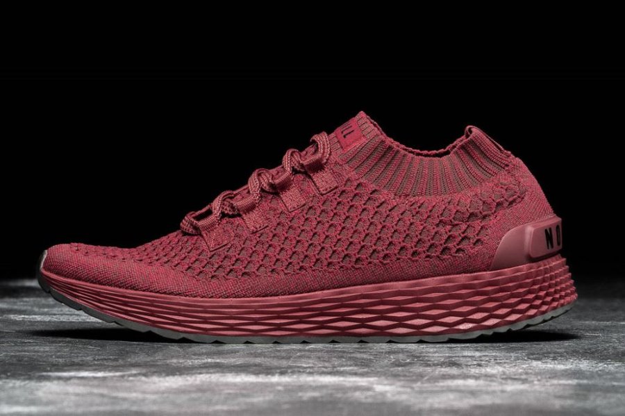 Chaussures Running Nobull Crimson Knit Runner Femme Rouge | 5RDHZG0NG