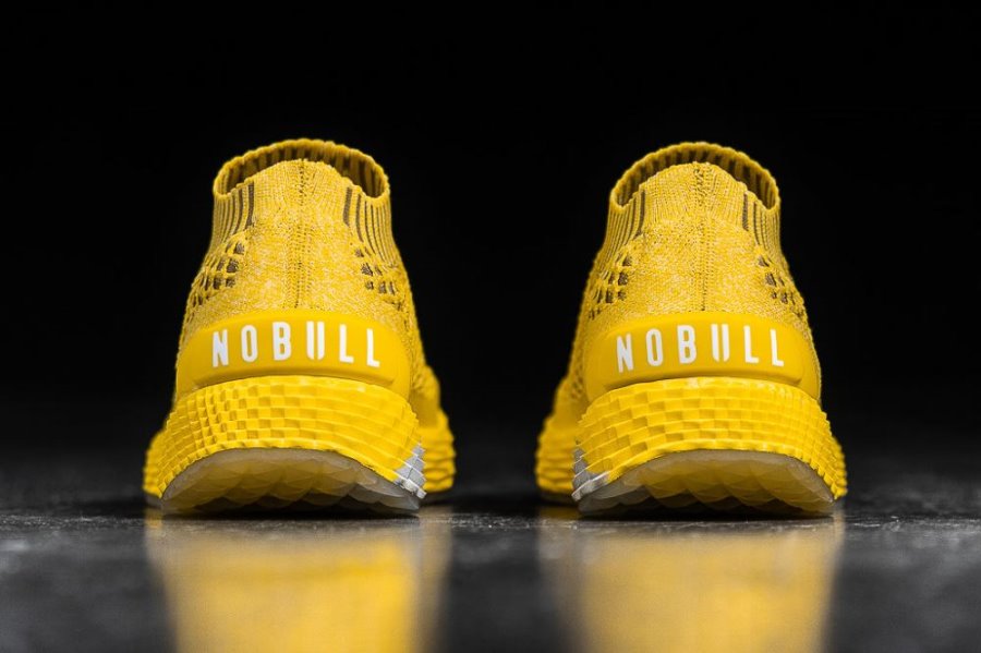 Chaussures Running Nobull Drop Knit Runner Femme Citron | 4OWCANEQH