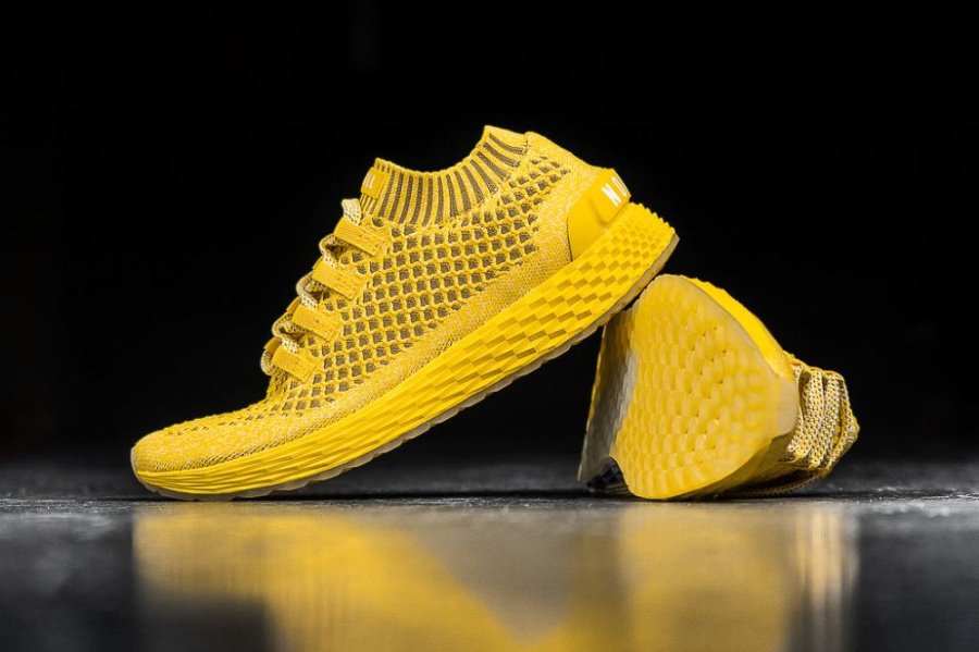 Chaussures Running Nobull Drop Knit Runner Femme Citron | 4OWCANEQH