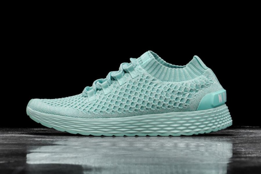 Chaussures Running Nobull Knit Runner Femme Turquoise Clair | BKLB1RM1N