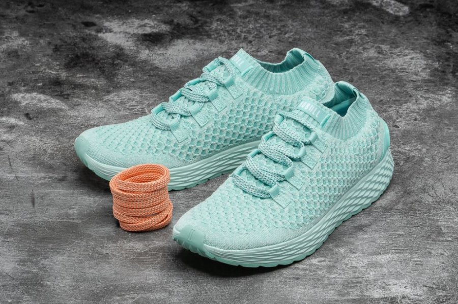 Chaussures Running Nobull Knit Runner Femme Turquoise Clair | BKLB1RM1N