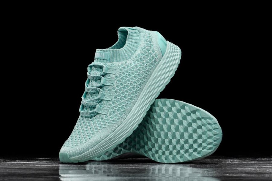 Chaussures Running Nobull Knit Runner Femme Turquoise Clair | BKLB1RM1N