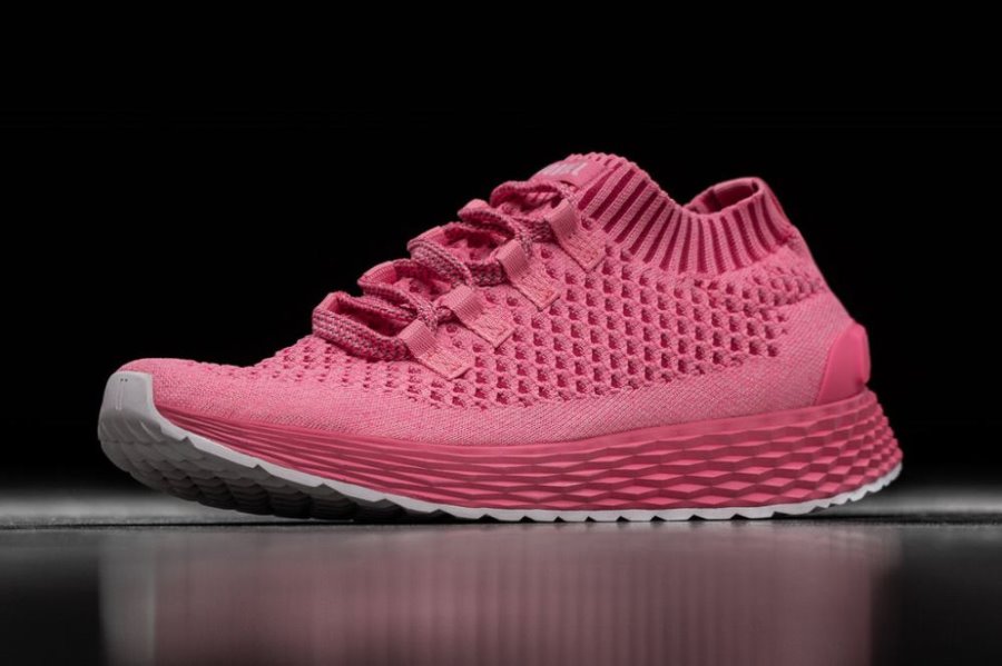 Chaussures Running Nobull Knit Runner Femme Rose Clair | VLLO2DKY8