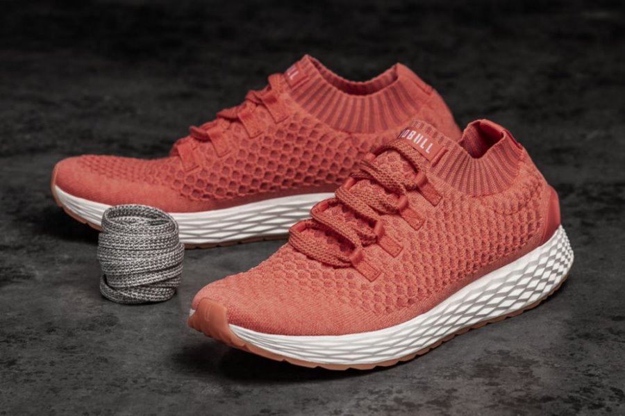 Chaussures Running Nobull Knit Runner Homme Corail | B7B73W9LE