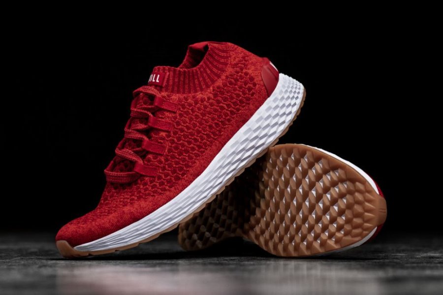 Chaussures Running Nobull Knit Runner Homme Rouge | BWKP8NWFG