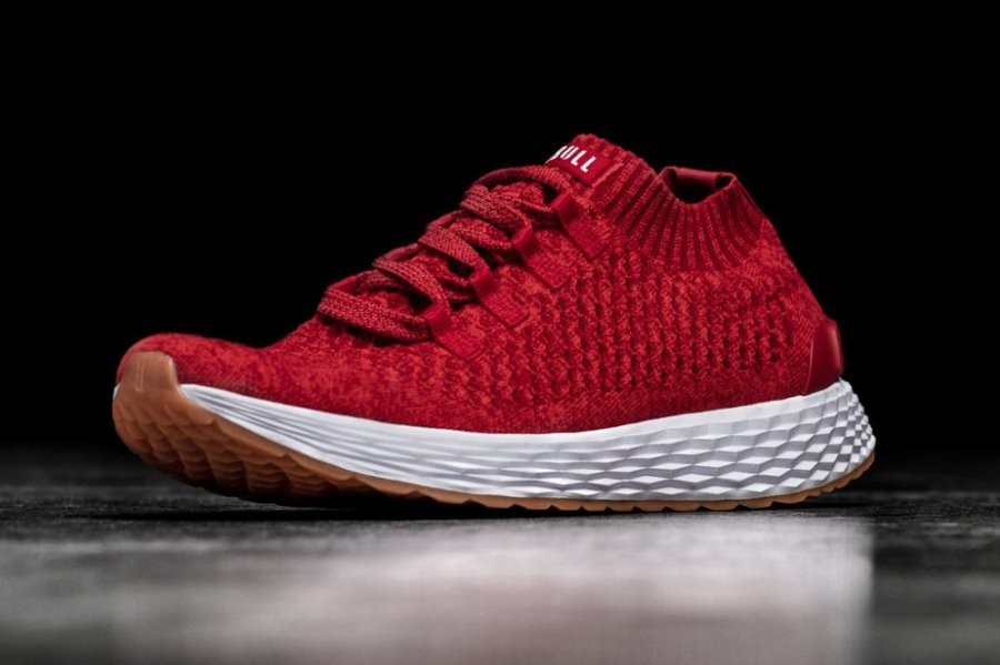 Chaussures Running Nobull Knit Runner Homme Rouge | BWKP8NWFG