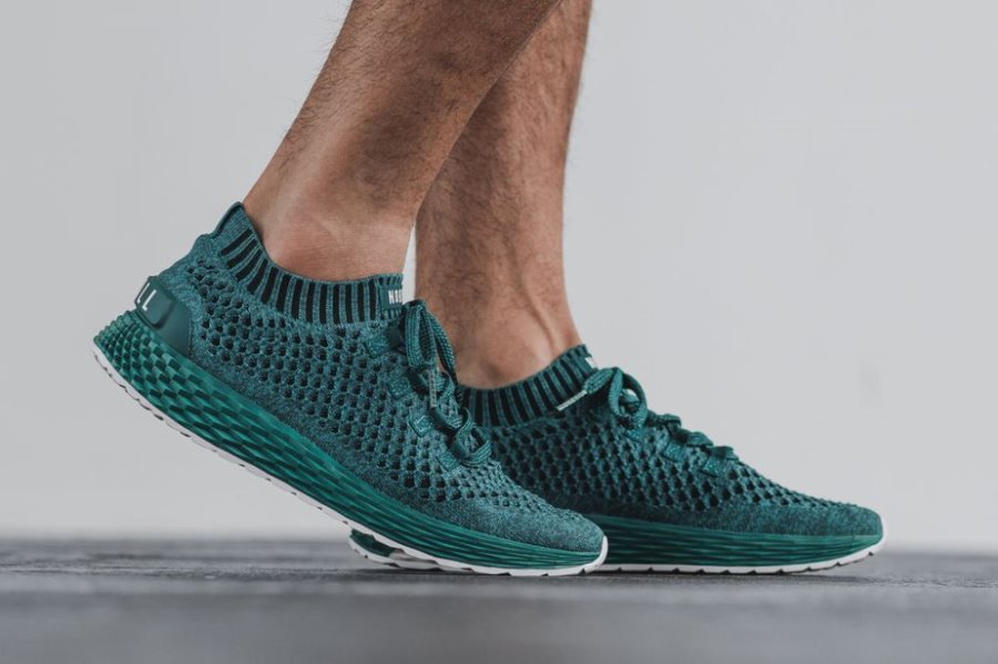 Chaussures Running Nobull Knit Runner Homme Turquoise Foncé | H9L6I30K8