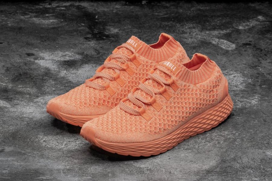 Chaussures Running Nobull Melon Knit Runner Femme Orange | G3EW3RA2F