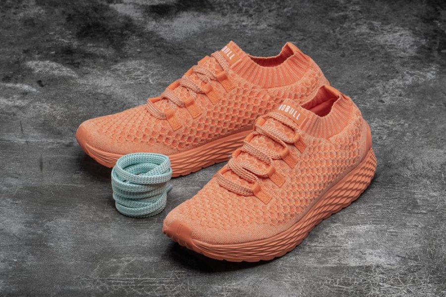 Chaussures Running Nobull Melon Knit Runner Femme Orange | G3EW3RA2F