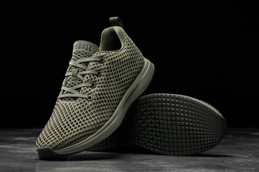 Chaussures Running Nobull Mesh Runner Homme Vert Olive Foncé | TTIITKUNG