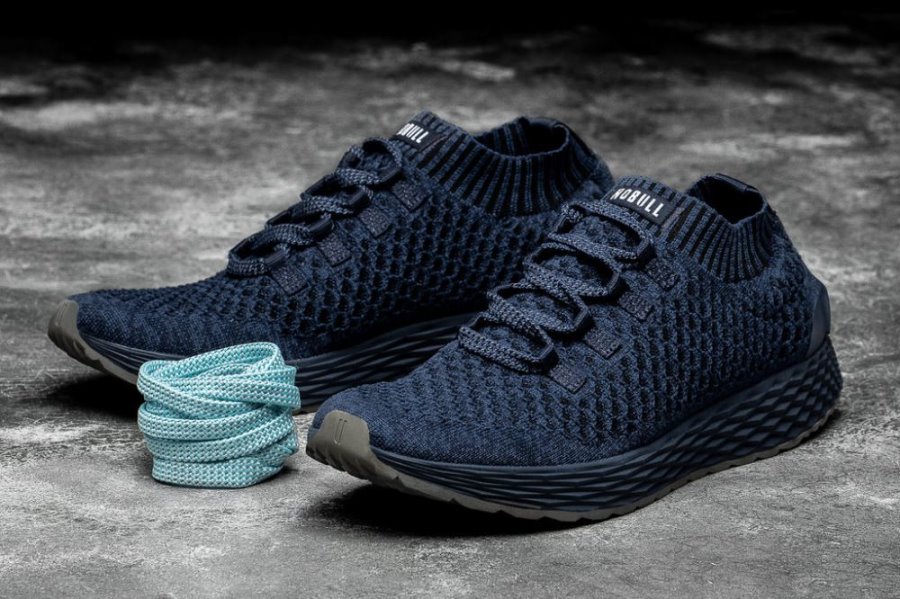 Chaussures Running Nobull Midnight Knit Runner Femme Bleu Marine | YSV3MGG9V