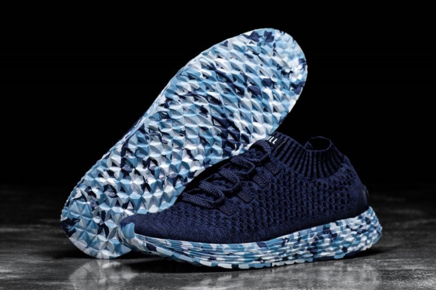 Chaussures Running Nobull Midnight Wild Ocean Knit Runner Homme Bleu Marine | GV0PY2V6B