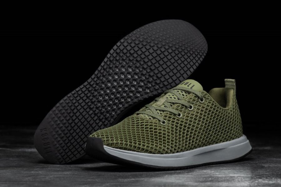 Chaussures Running Nobull Moss Mesh Runner Homme Vert Olive | WGCAZGWTI