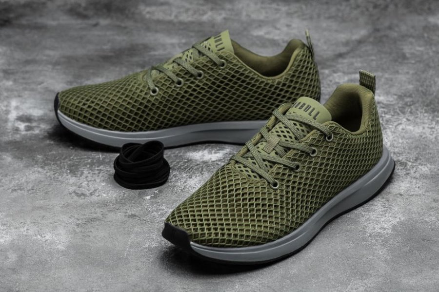 Chaussures Running Nobull Moss Mesh Runner Homme Vert Olive | WGCAZGWTI