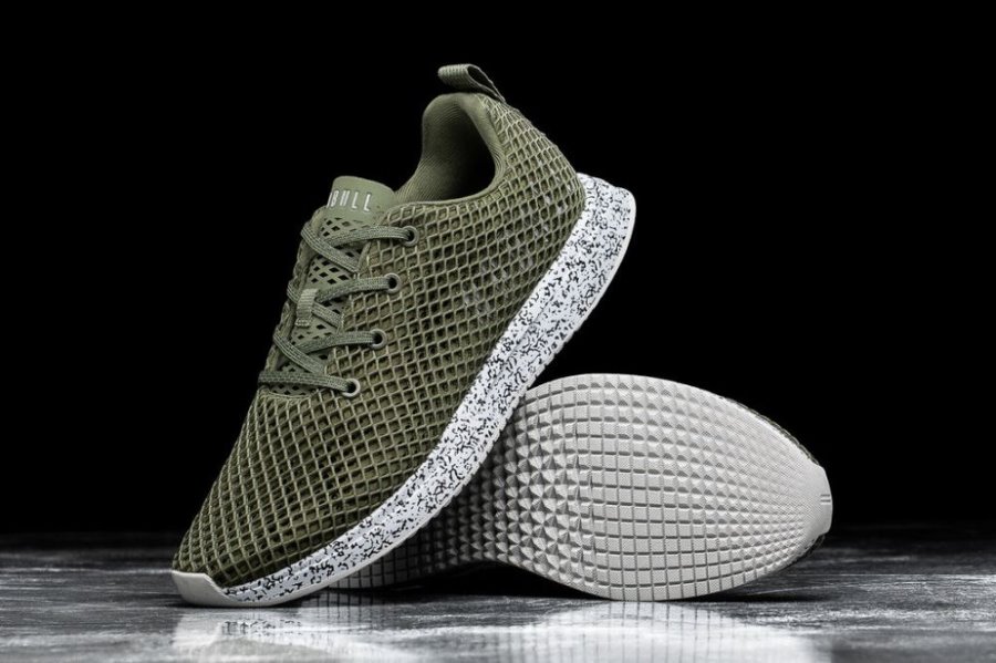 Chaussures Running Nobull Moss Notebook Mesh Runner Homme Vert Olive | OEVB22BZS