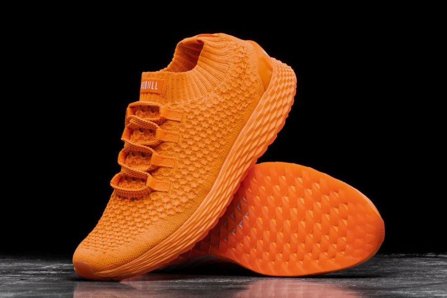 Chaussures Running Nobull Reflective Knit Runner Femme Orange | 5A002546B