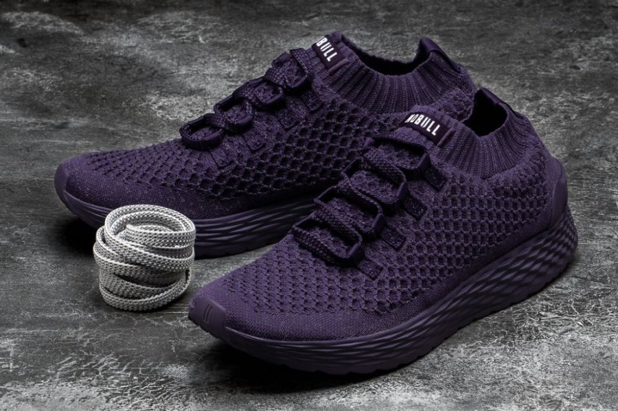 Chaussures Running Nobull Reflective Knit Runner Homme Violette | LPSU72QQN