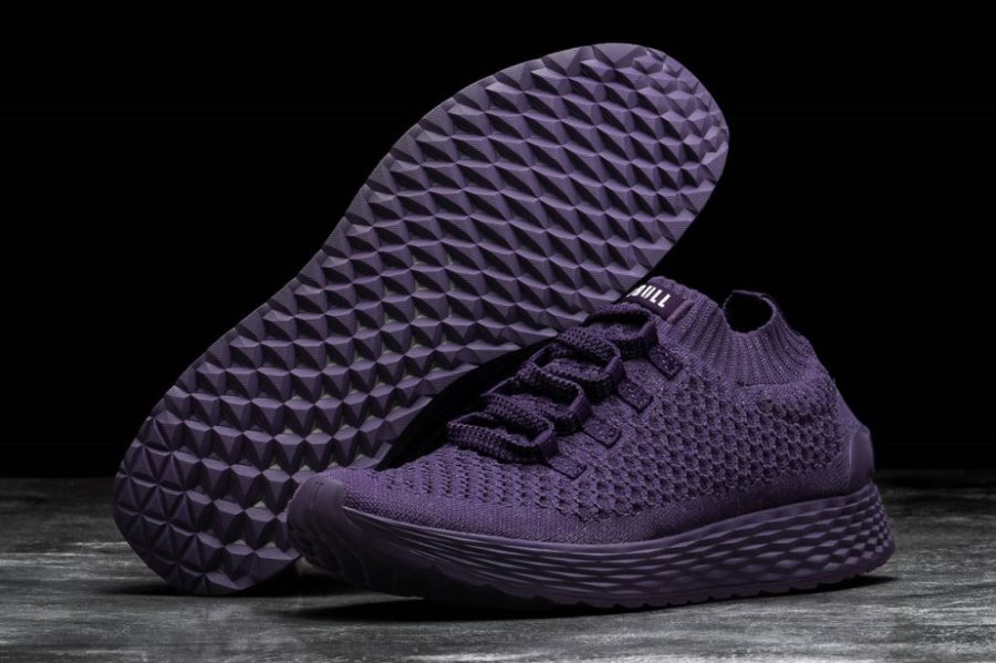 Chaussures Running Nobull Reflective Knit Runner Homme Violette | LPSU72QQN