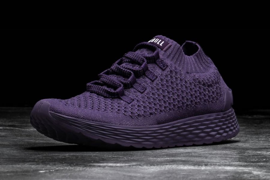 Chaussures Running Nobull Reflective Knit Runner Homme Violette | LPSU72QQN