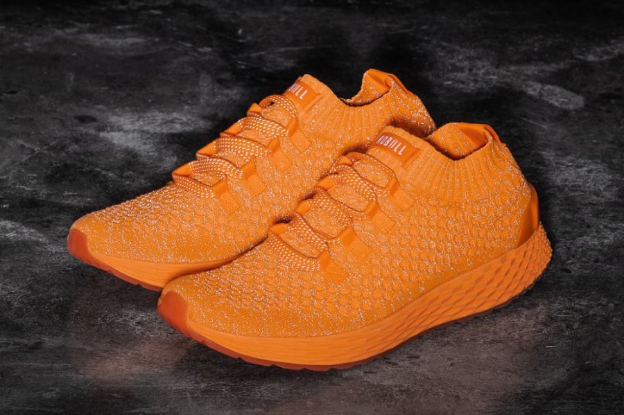 Chaussures Running Nobull Reflective Knit Runner Homme Orange | PF71YIUMP