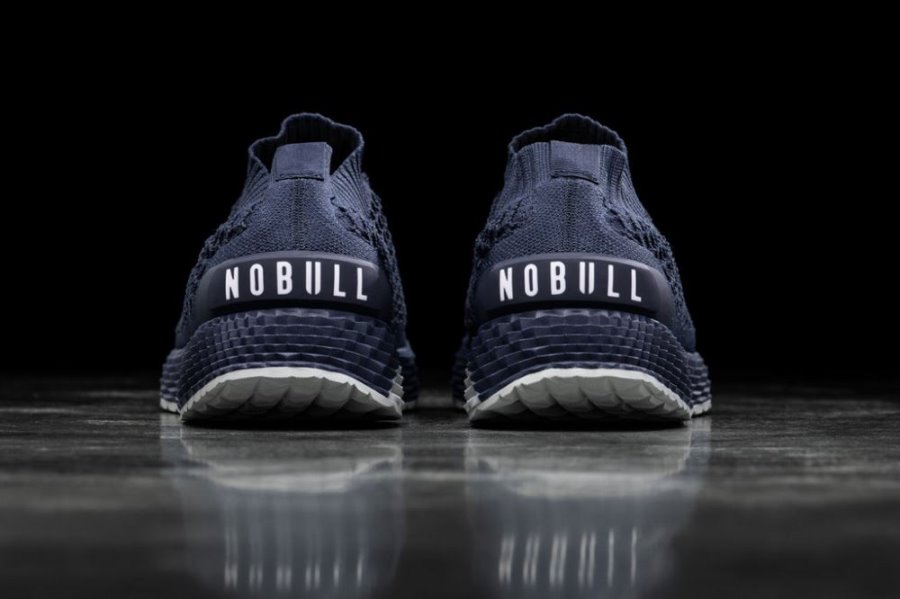 Chaussures Running Nobull Reflective Knit Runner Homme Bleu Marine | QQ3OM6BVI