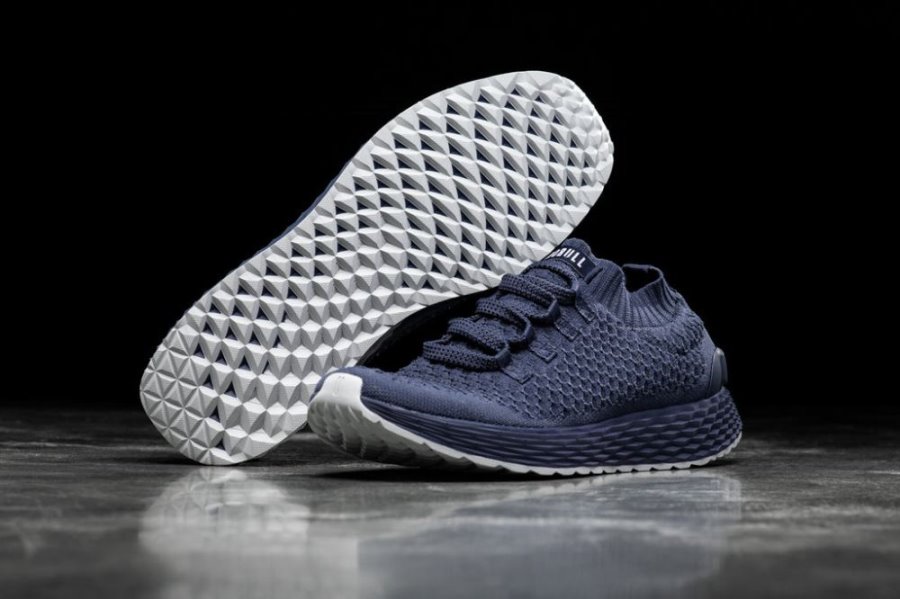 Chaussures Running Nobull Reflective Knit Runner Homme Bleu Marine | QQ3OM6BVI