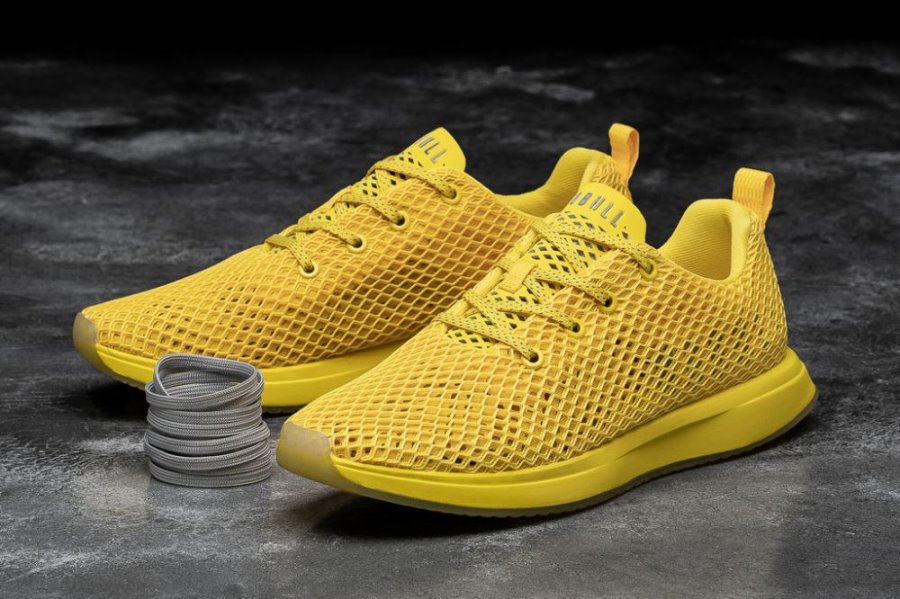 Chaussures Running Nobull Rubber Mesh Runner Homme Jaune | 2G0G3ORWN