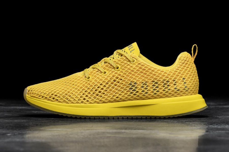 Chaussures Running Nobull Rubber Mesh Runner Homme Jaune | 2G0G3ORWN