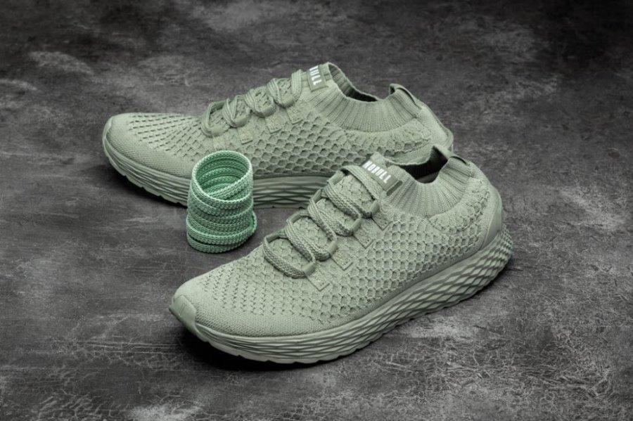 Chaussures Running Nobull Seafoam Reflective Knit Runner Femme Vert | 3ZCPI8HOI