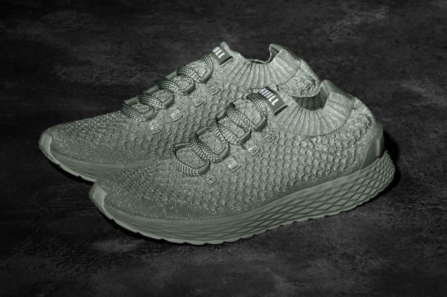 Chaussures Running Nobull Seafoam Reflective Knit Runner Homme Vert | GTLIJKAJR