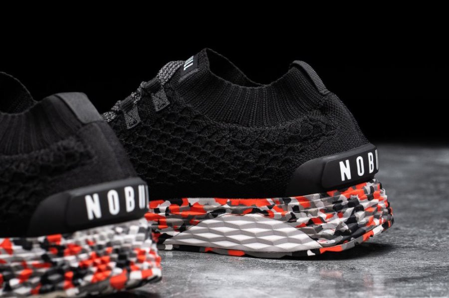 Chaussures Running Nobull Wild Storm Knit Runner Homme Noir Rouge | U0X99DO6E