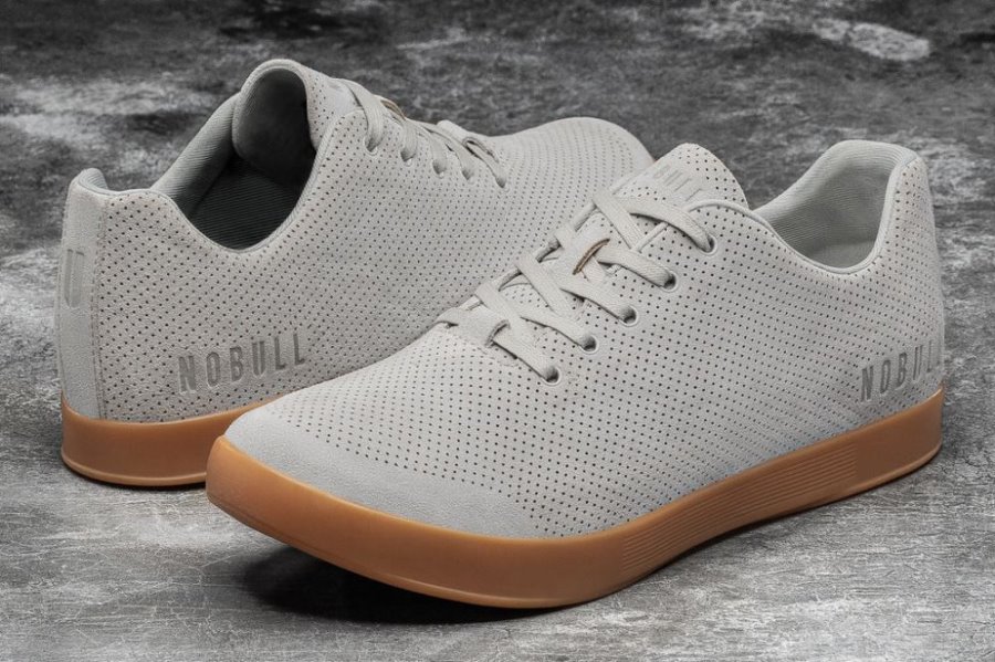 Chaussures de Sport Nobull Arctic Gum Daim Trainer Homme Grise | UAAY69YFN