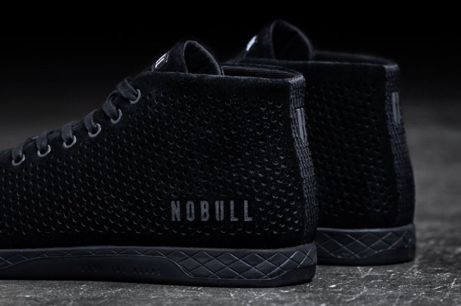 Chaussures de Sport Nobull Daim Mid Trainer Homme Noir | UXUK9L6BD