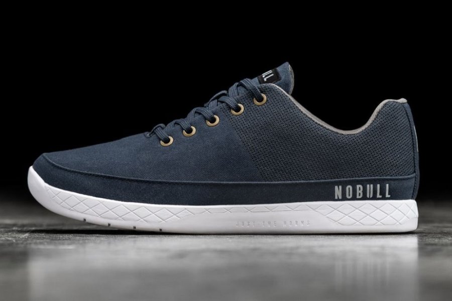 Chaussures de Sport Nobull Denim Tela Trainer Homme Bleu Foncé | L49JUI167