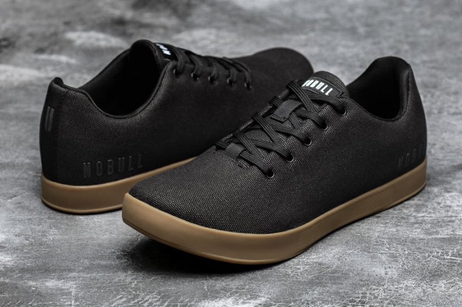 Chaussures de Sport Nobull Gum Tela Trainer Homme Noir | T59BCW7AA